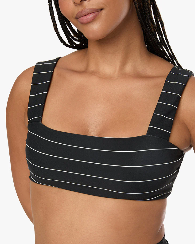 Bandeau Bra Top | Black x Optic White - Image 5