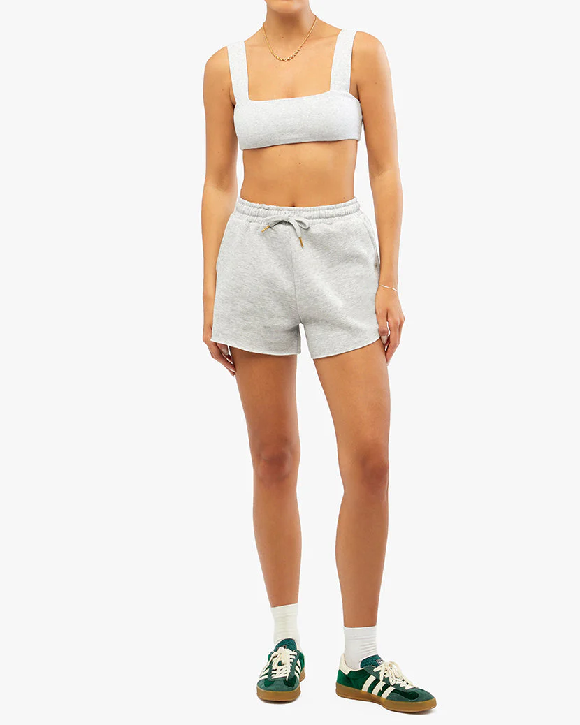 Bandeau Bra Top Cotton Jersey | Heather Grey - Image 3