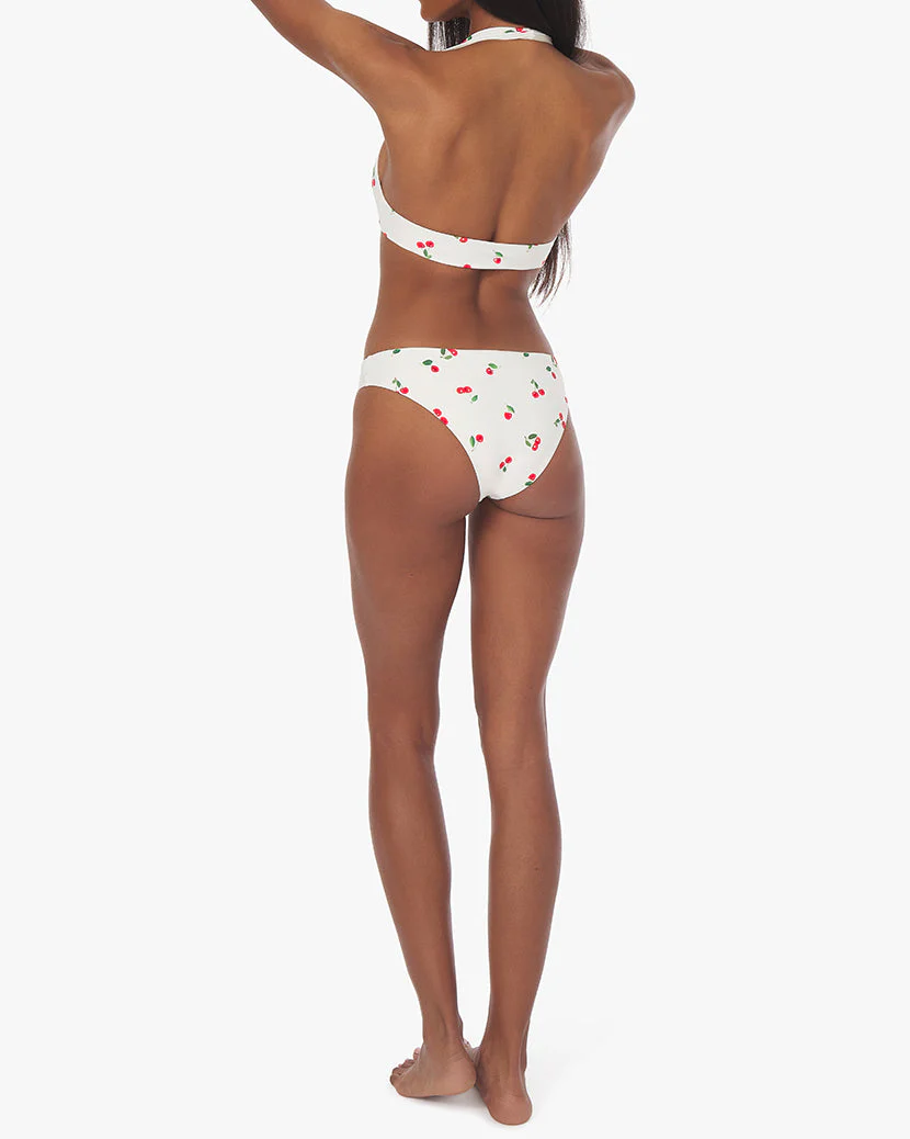 Barbell Cherries Halter Bikini Top | Off White - Image 4