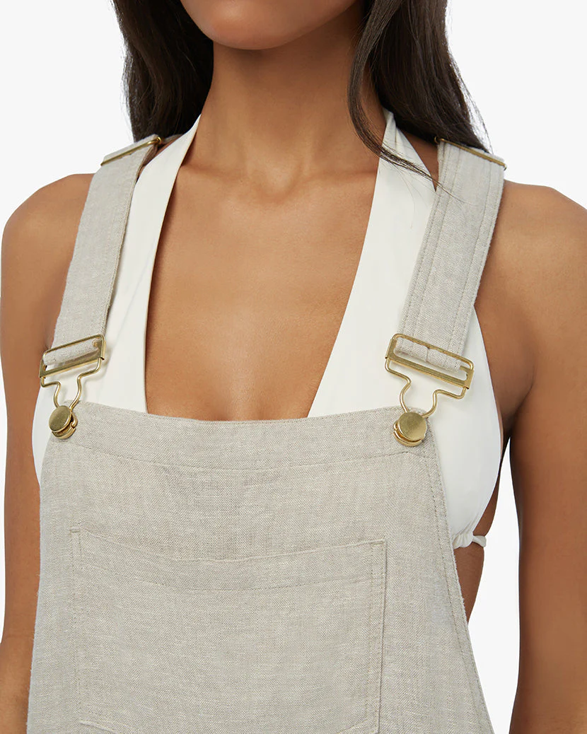 Basic Linen Overalls | Natural (V3) - Image 5