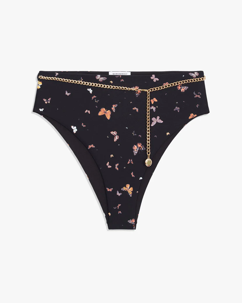 Belted Emily Bottom | Butterflies Black - Image 2