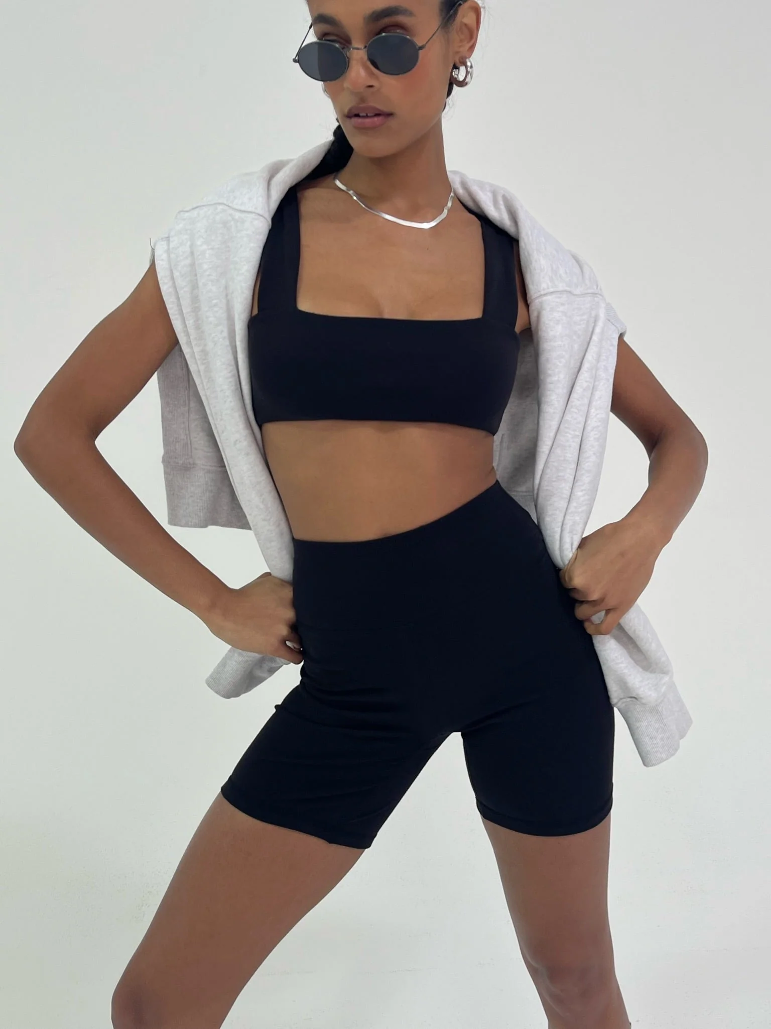 Biker Short Cotton Jersey | Black - Image 3