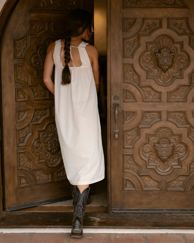 Billow Midi Dress | Off White - Image 3