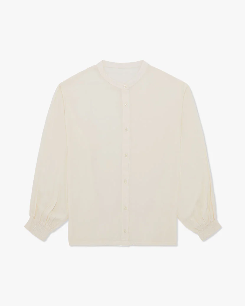 Billow Sleeve Button Up | Off White - Image 2