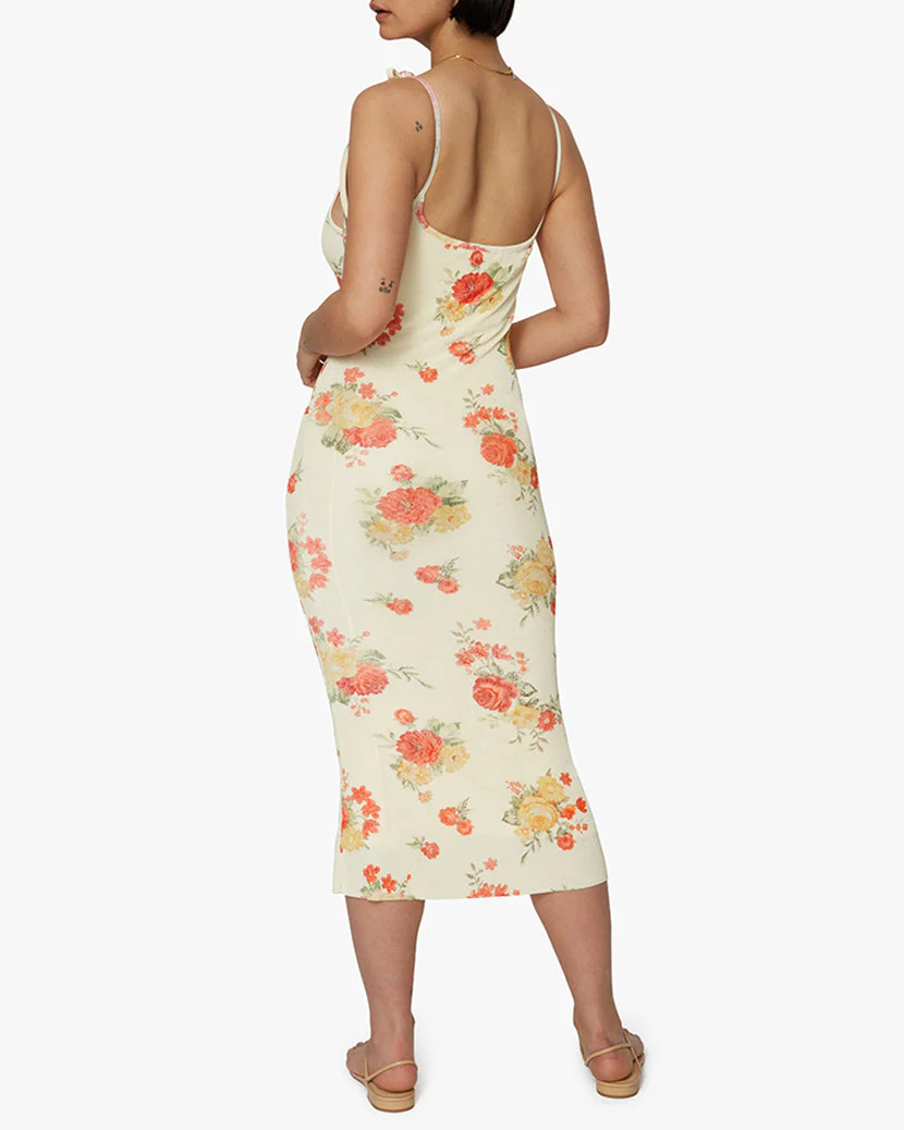 Boat Neck Maxi Dress | Buttermilk Multi - Image 4