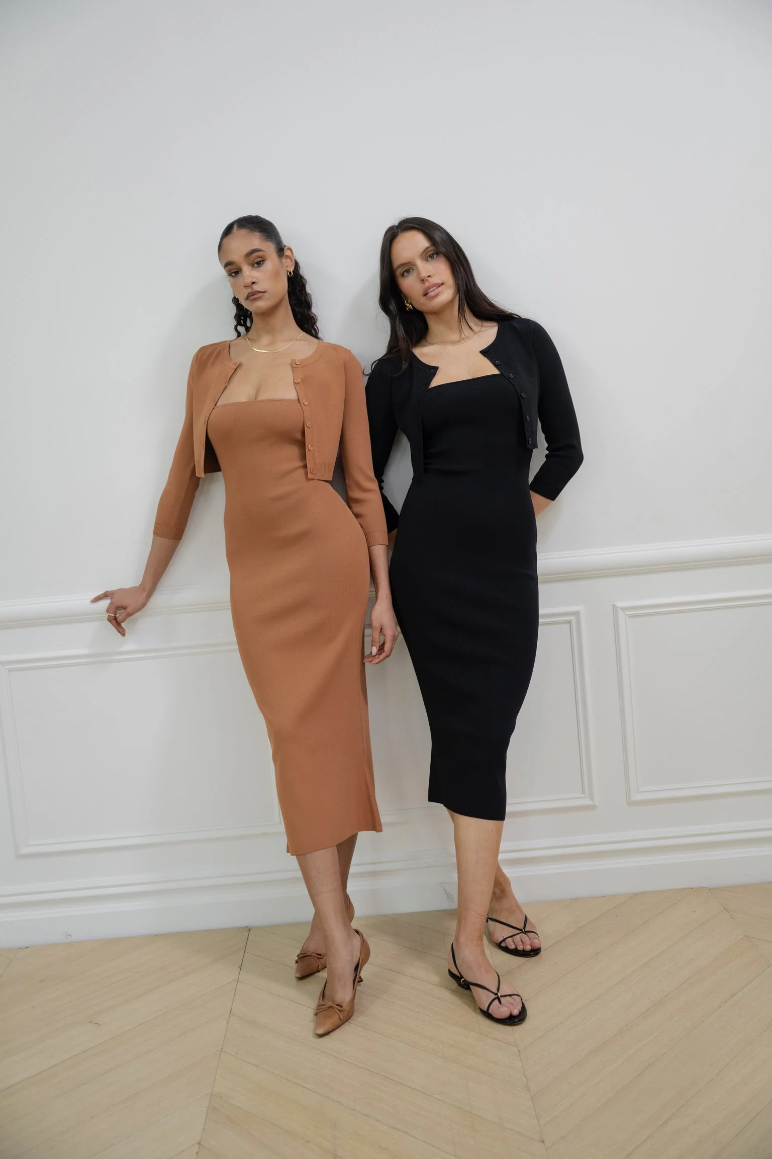 Bodycon Midi Dress | Black - Image 3