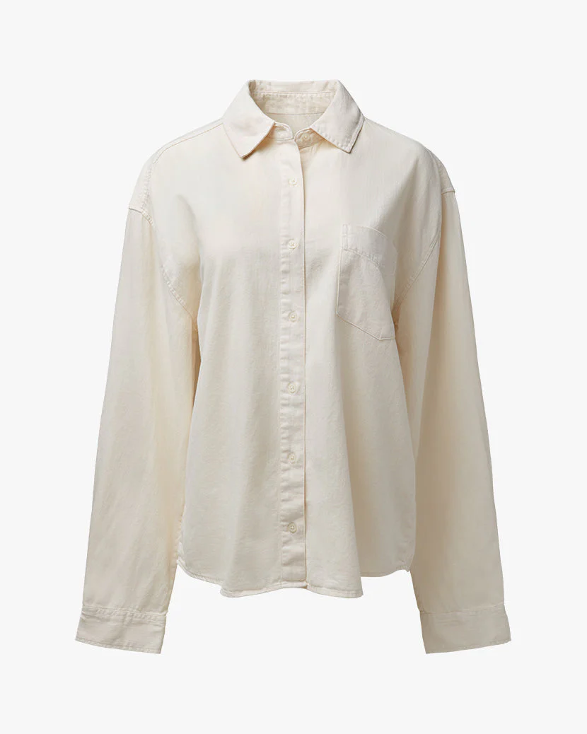 Boyfriend Chambray Overshirt | Ivory