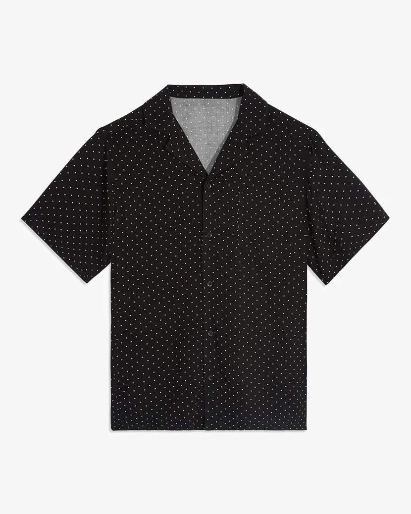 Boyfriend Micro Polka Dots Shirt | Black - Image 2