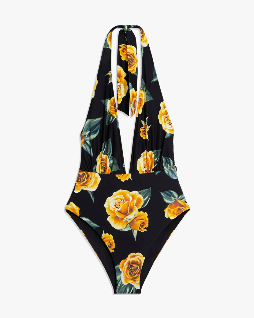 Brooklyn Roses One Piece | Black Multi