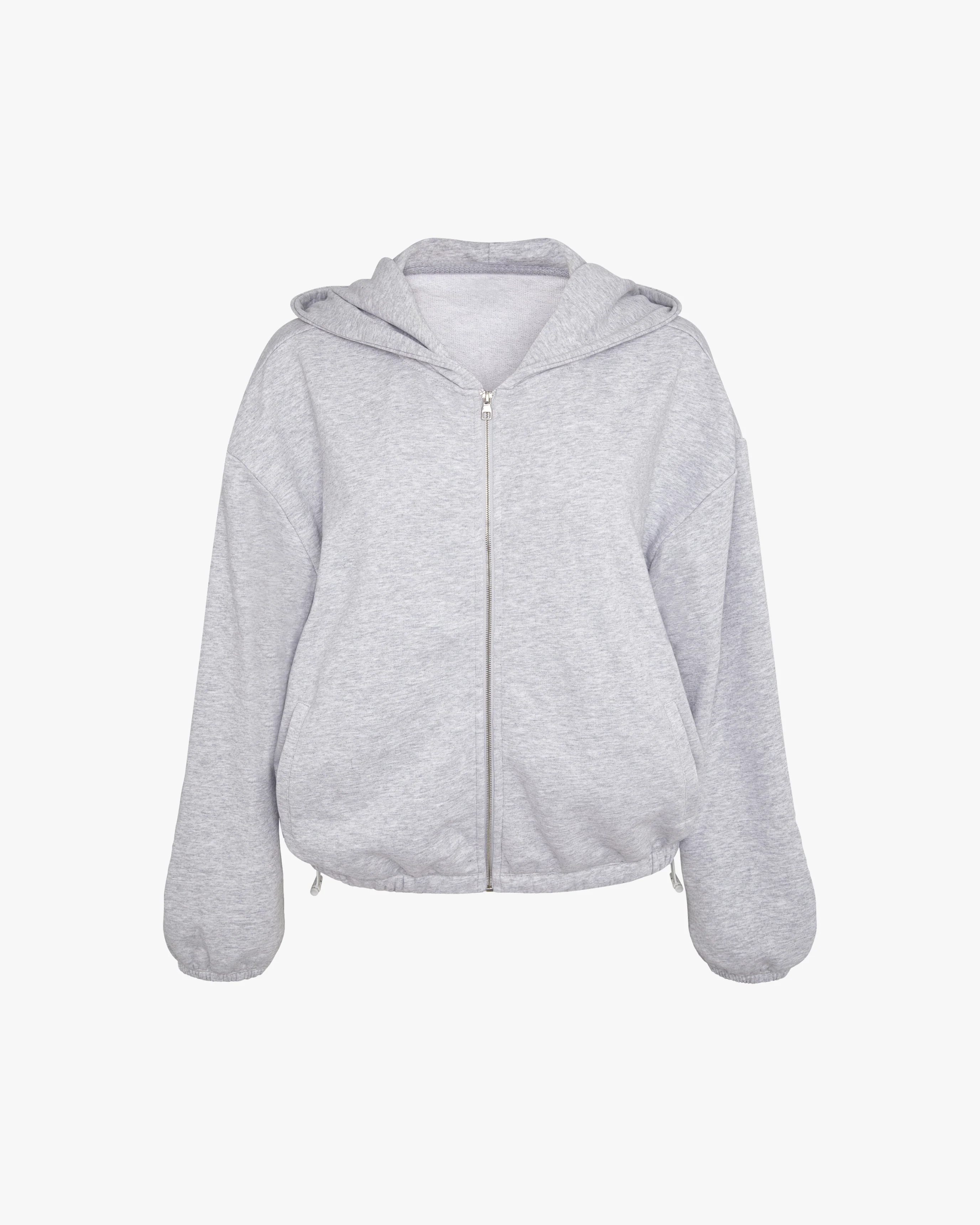 Bubble Zip-Up Hoodie | Heather Grey - Image 4