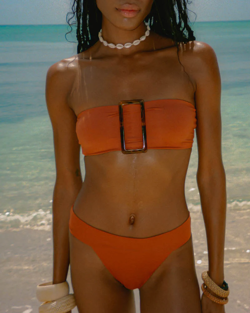 Buckle Bandeau Bikini Top | Sahara - Image 3