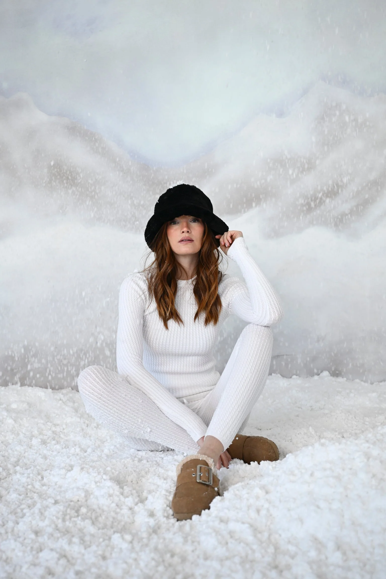 Cable Knit Legging | Off White - Image 2