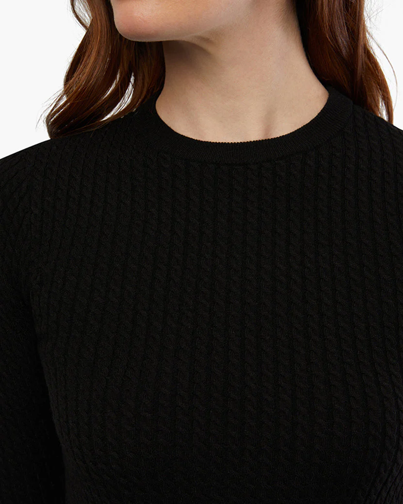 Cable Knit Long Sleeve | Black - Image 5