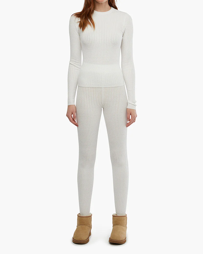 Cable Knit Long Sleeve | Off White - Image 4