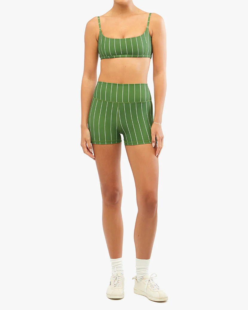 Cami Pinstripe Bra Top | Court Green x White - Image 5