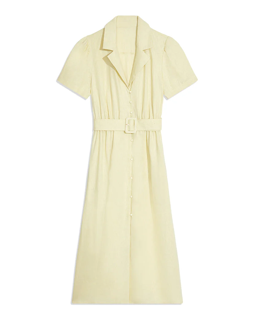 Camp Collar Linen Blend Shirt Dress | Garden Glade - Image 2