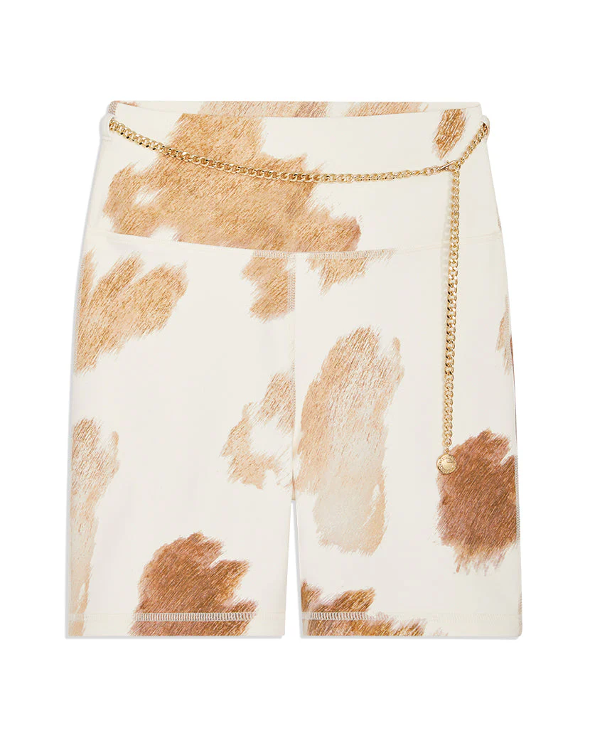 Chain Cowhide Bike Short | Beige - Image 2