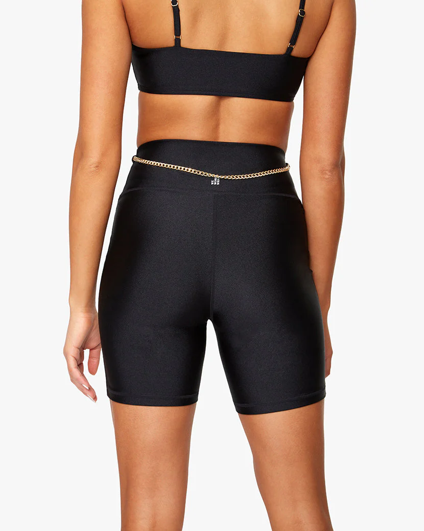 Chain Metallic Bike Shorts | Black - Image 5