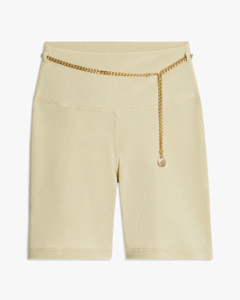 Chain Rib Bike Shorts | Khaki - Image 2