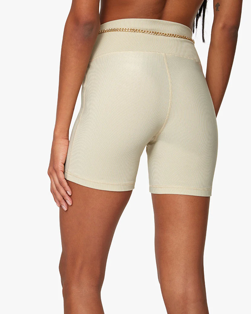 Chain Rib Bike Shorts | Khaki - Image 5