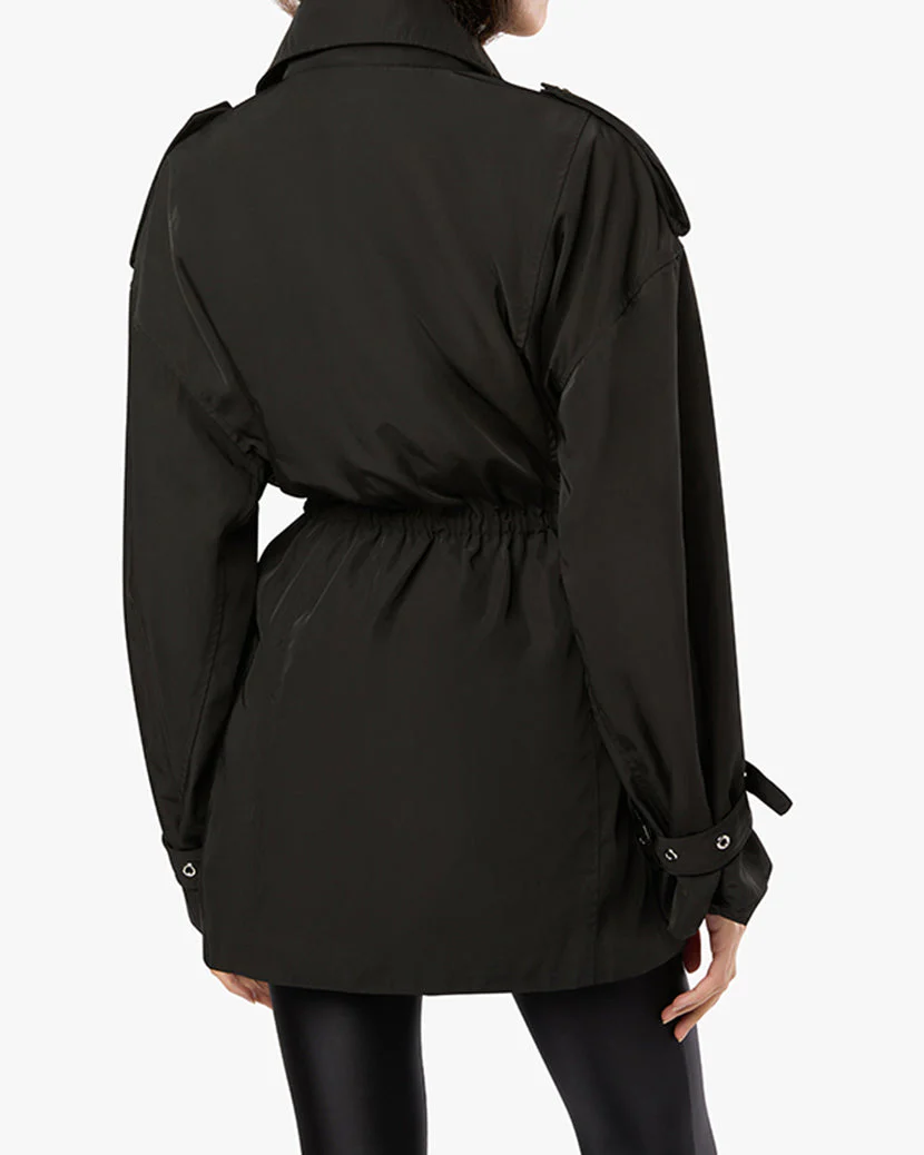 Cinched Waist Anorak Jacket | Black - Image 5