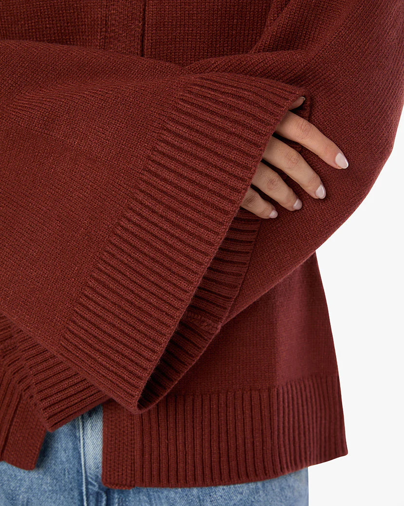Cinched Waist Cardigan | Chestnut - Image 6