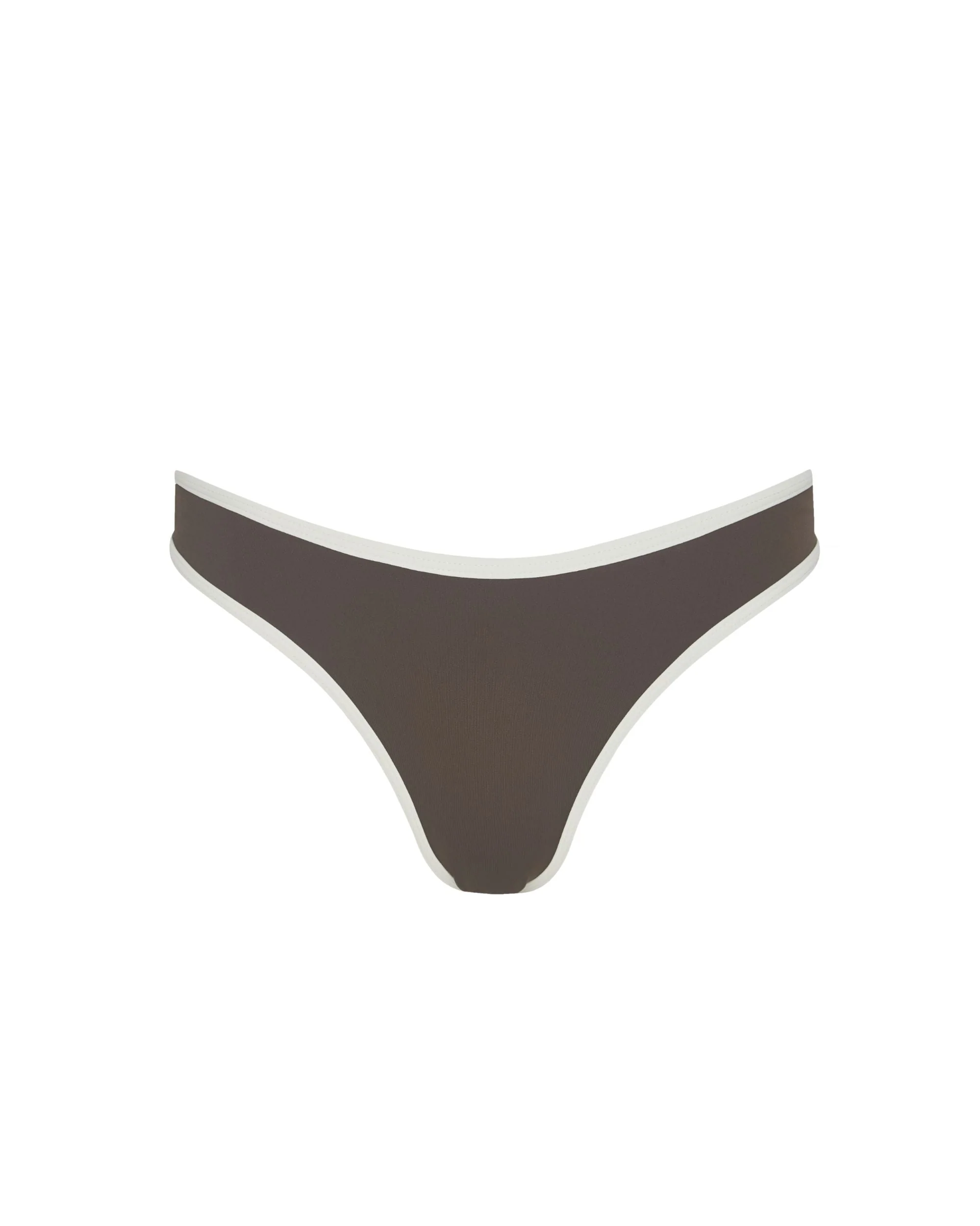 Classic Scoop Bikini Bottom | Mahogany x Off White - Image 2