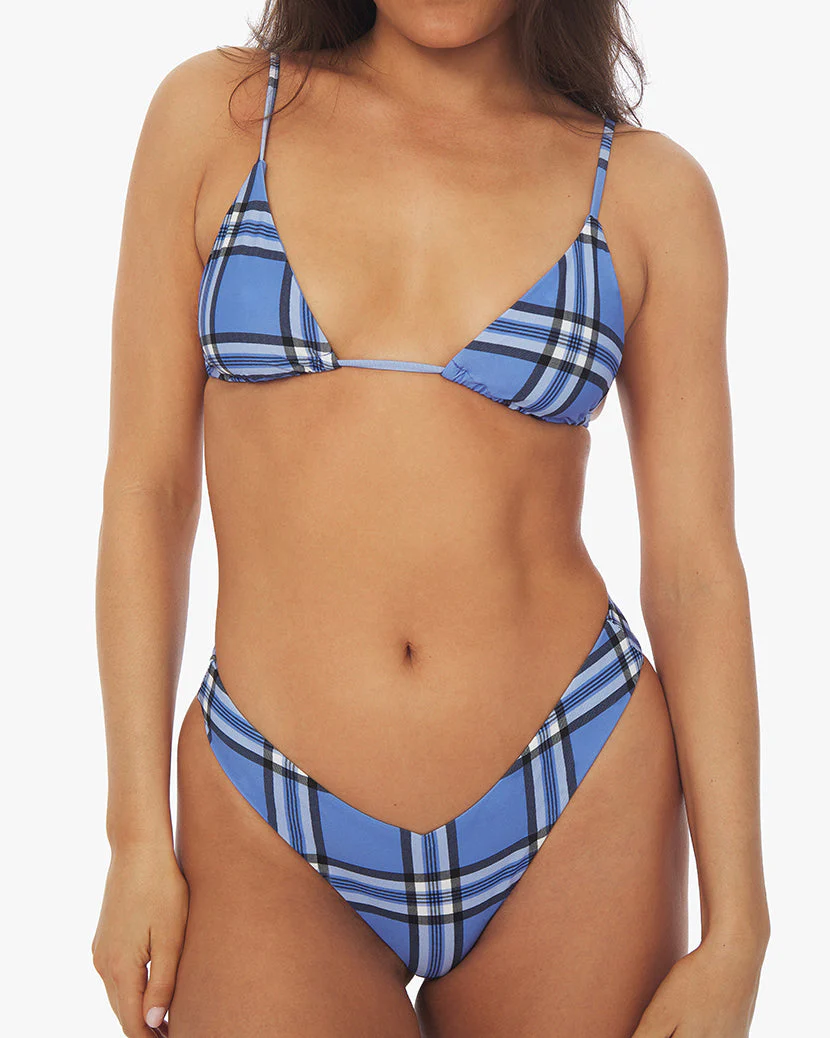 Cooper 90's Plaid Bikini Top | Blue Jean - Image 2