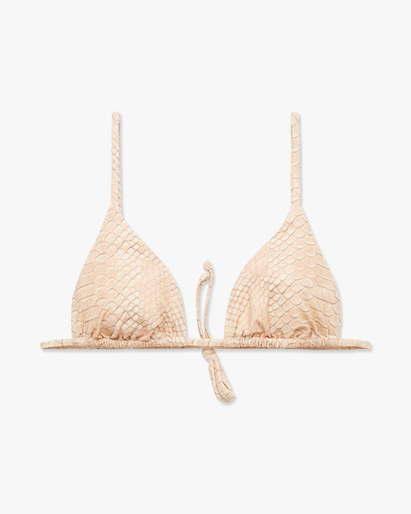 Cooper Snake Skin Bikini Top | Tan - Image 2