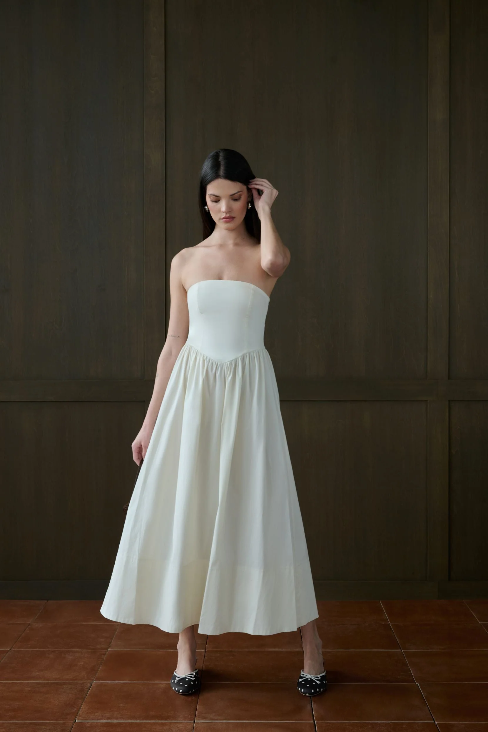 Corset Maxi Dress | Ivory - Image 3