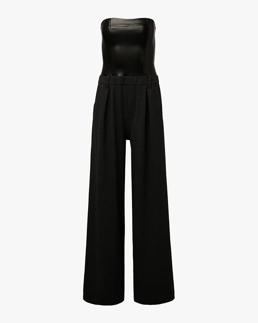 Corset Wide Leg Jumpsuit | Black - Image 2