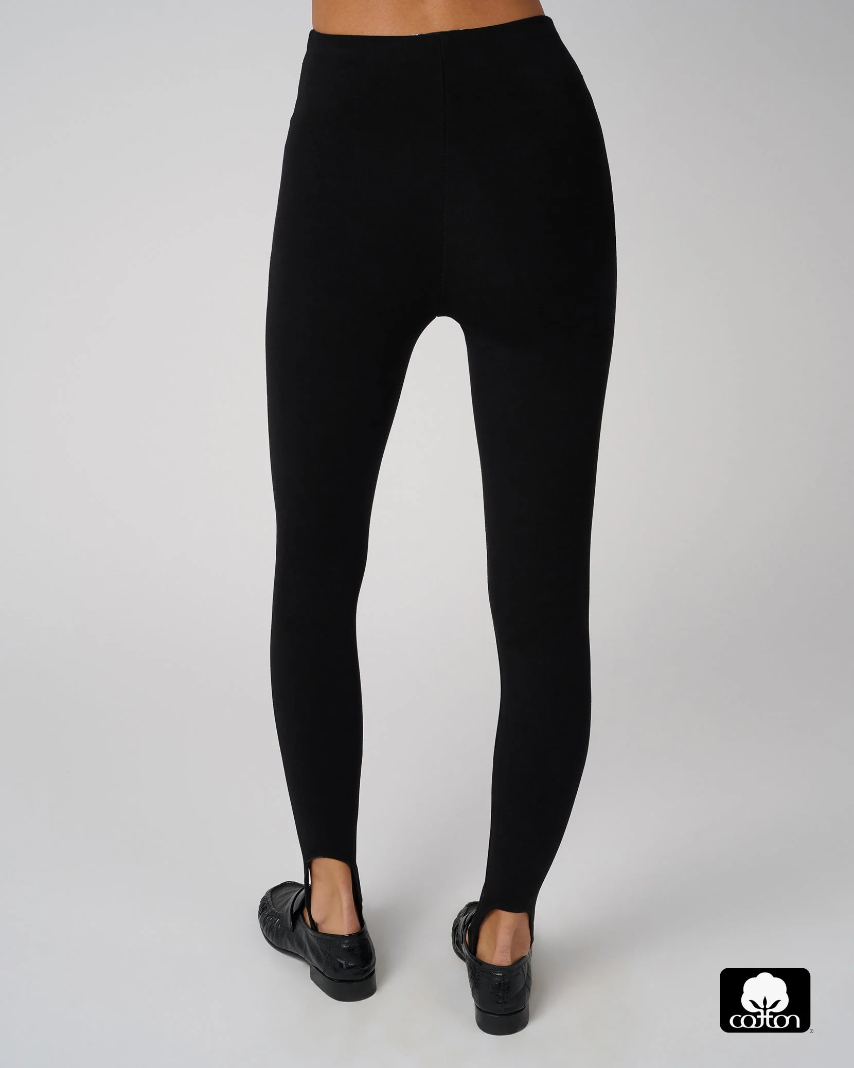 Cotton Stirrup Legging | Black - Image 6