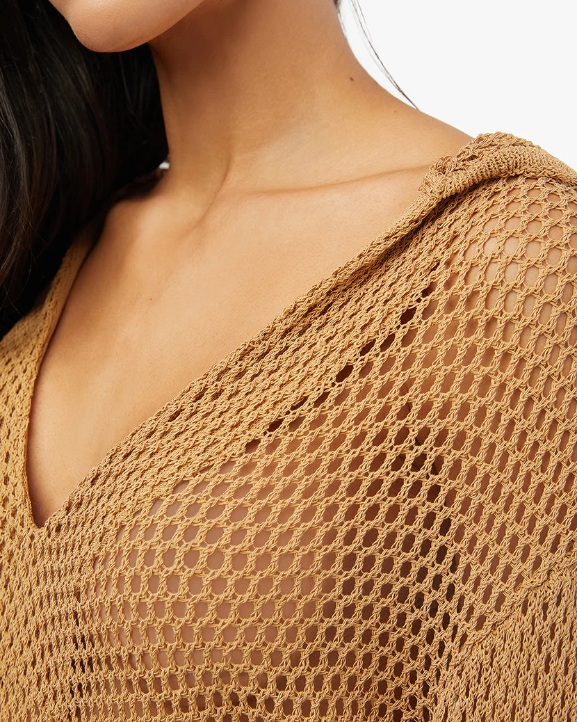 Crochet Hooded Caftan | Suede - Image 3