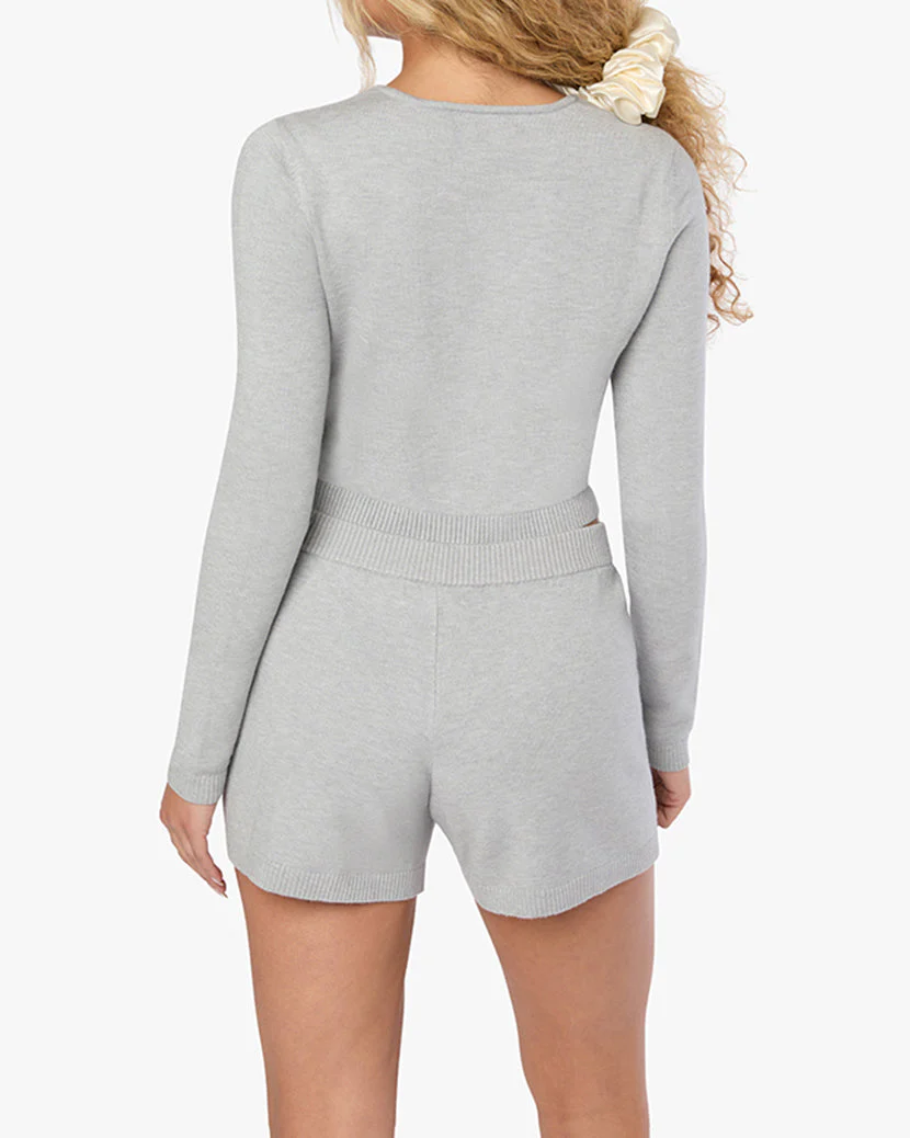 Cropped Cardigan | Heather Grey - Image 5