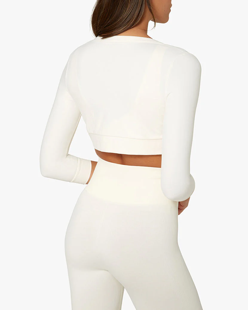 Cropped Cardigan | Off White - Image 5