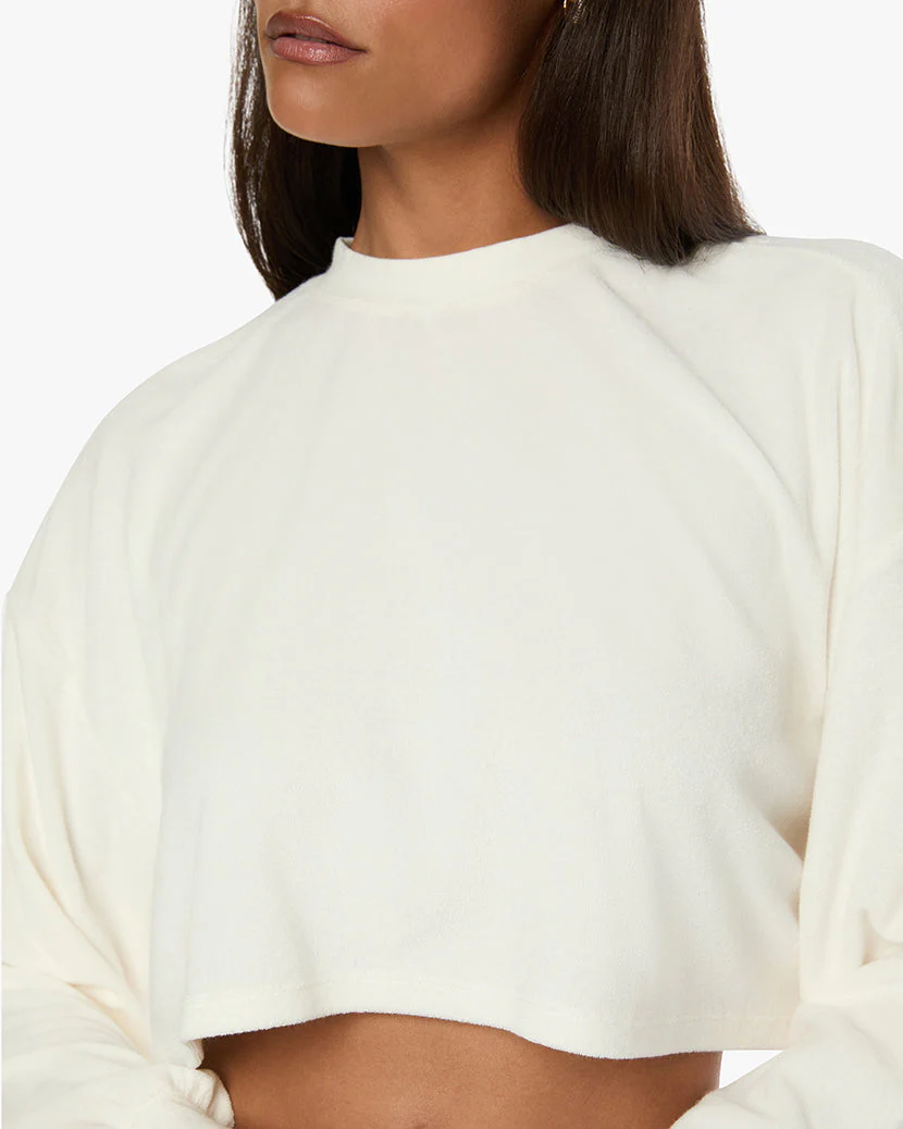 Cropped Sweatshirt | Off White (V4) - Image 5