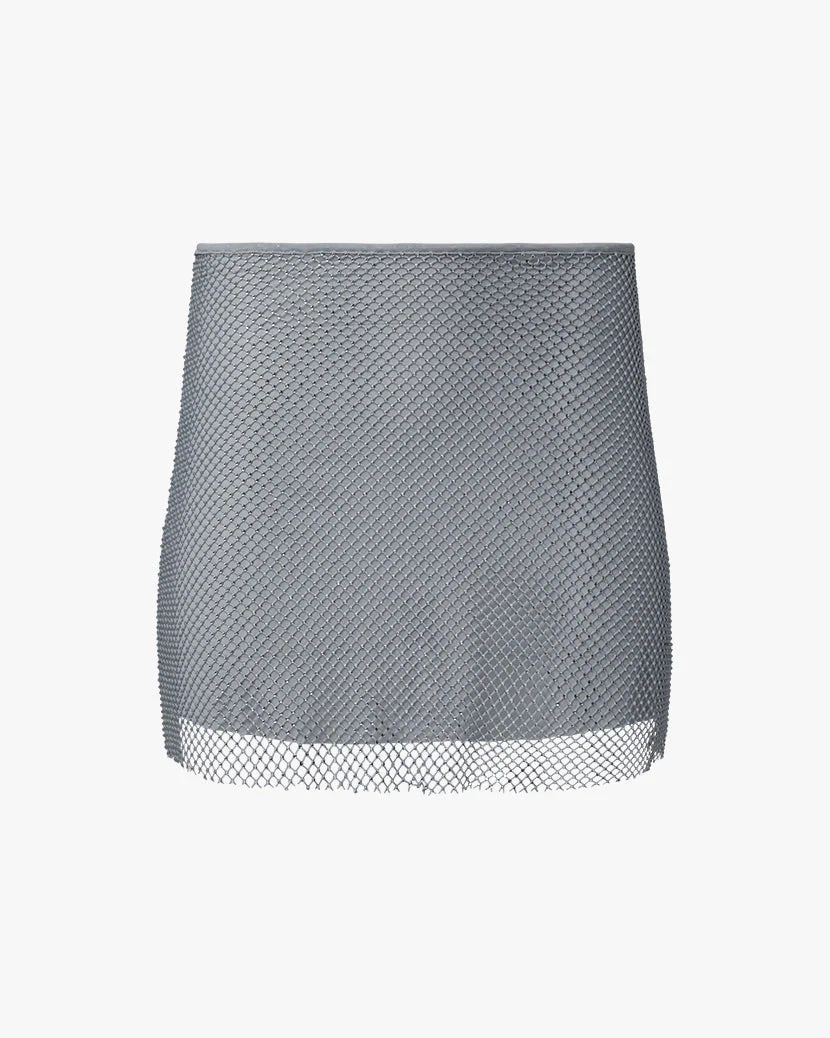 Crystal Mini Skirt | Silver - Image 3