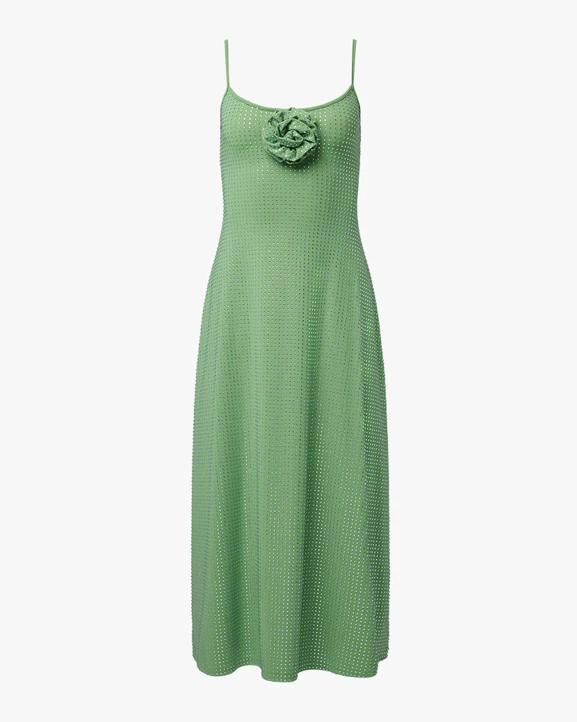 Crystal Slip Dress | Green - Image 3