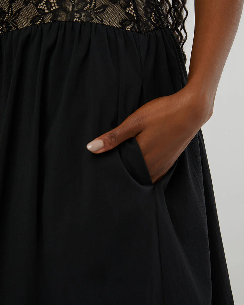 Cut Out Asymmetrical Midi Dress | Black - Image 4