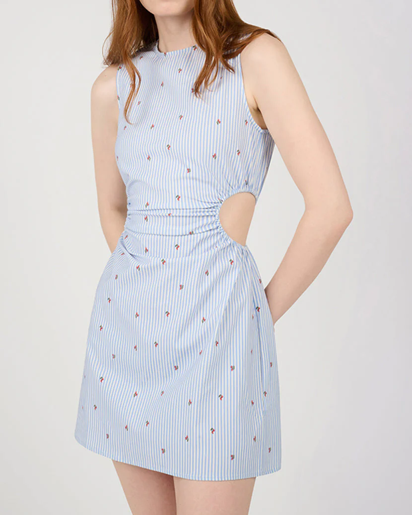 Cut Out Mini Dress | Sky - Image 4