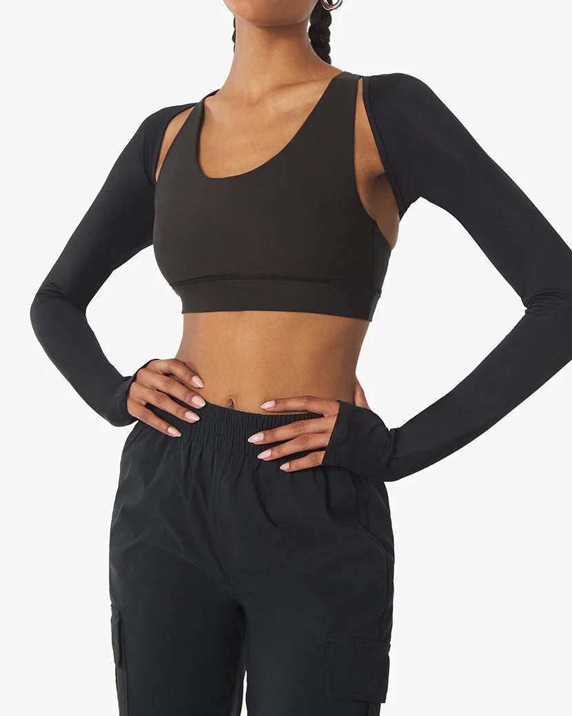 Dancer Sleeve Brushed Poly | Black