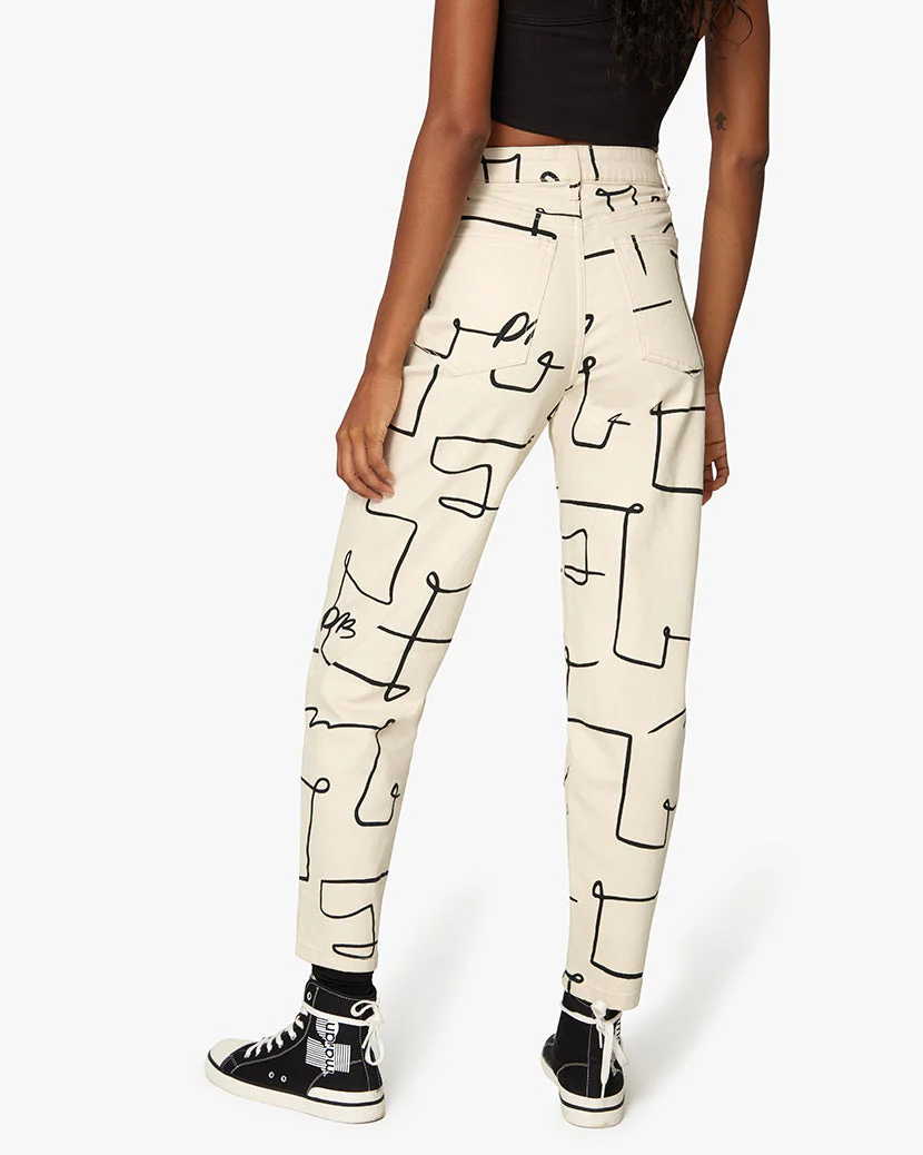 Dani Boyfriend Scribble Stretch Denim Jean | Unbleached - Image 4