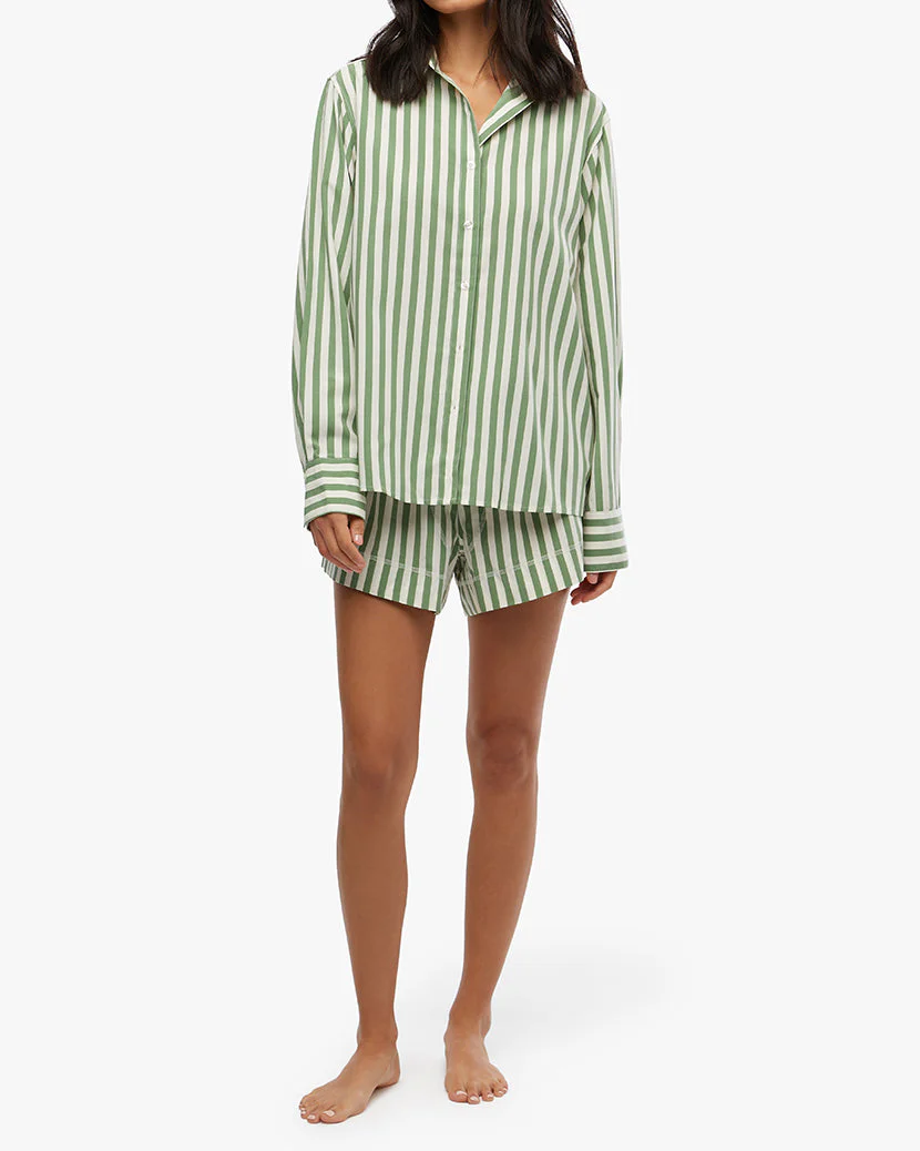 Dani Shirt Dress | Pine x Ivory - Image 4