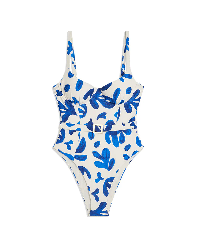 Danielle 3.0 Abstract Leaves One Piece | Off White - Image 3