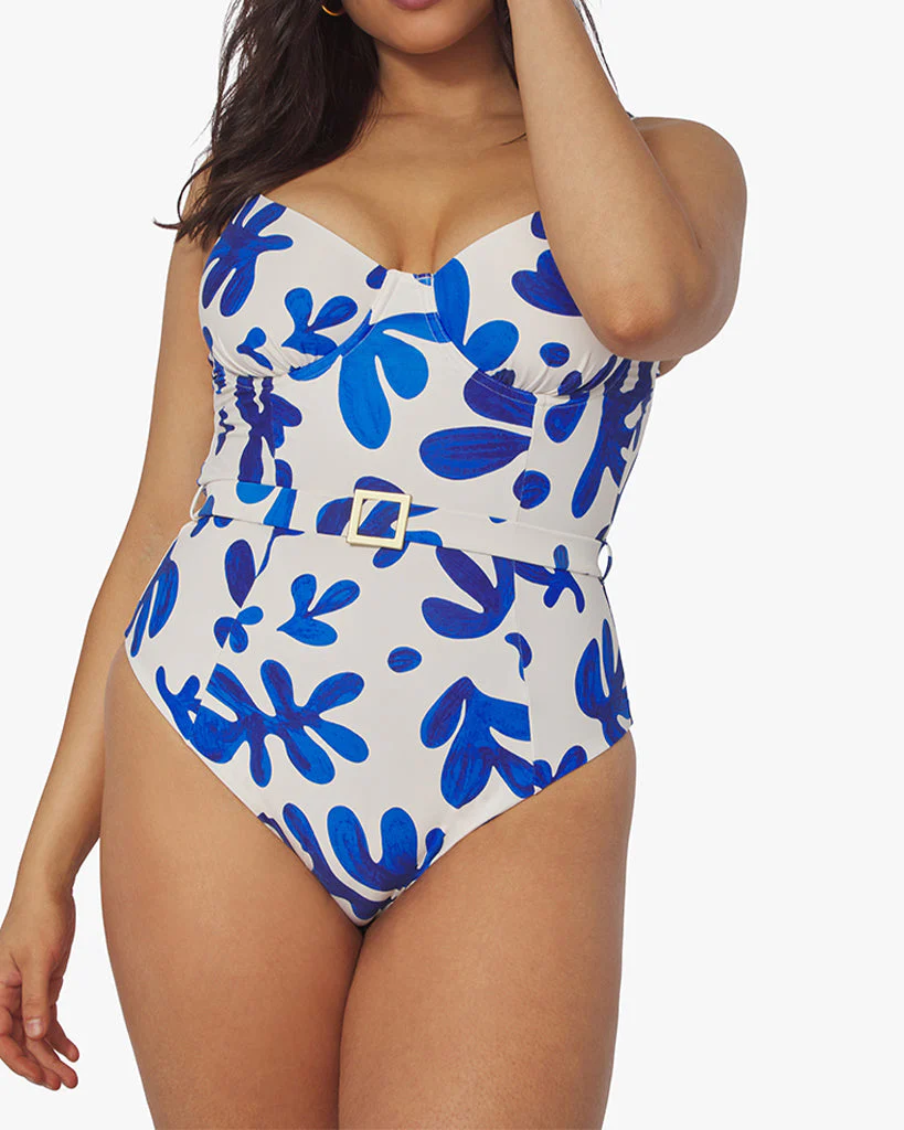Danielle 3.0 Abstract Leaves One Piece | Off White - Image 4