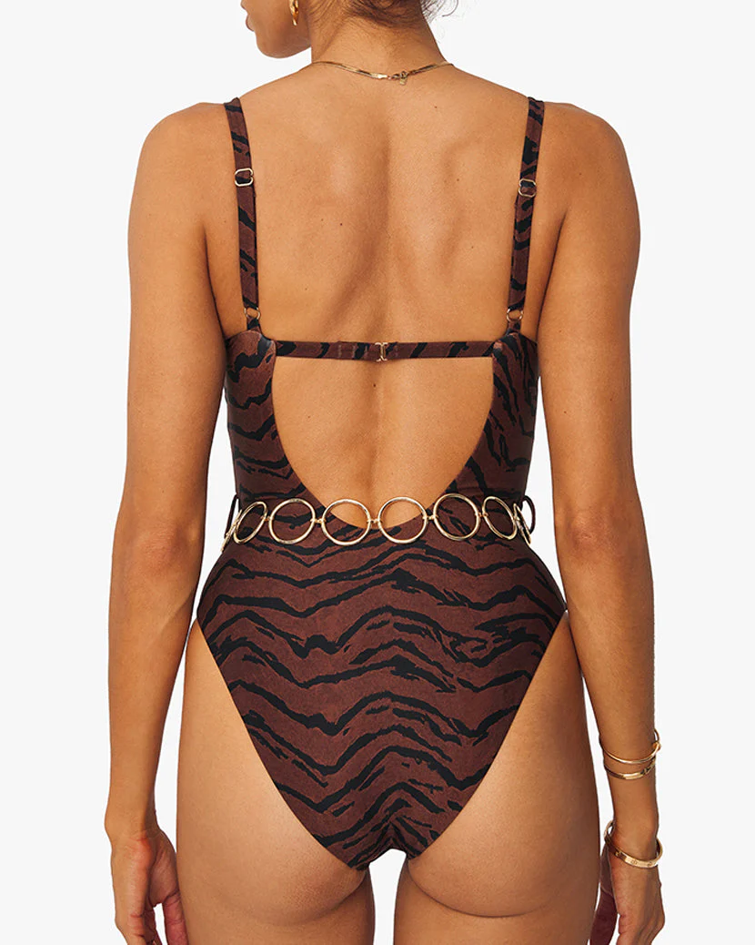 Danielle 3.0 Tiger One Piece | Brown - Image 4