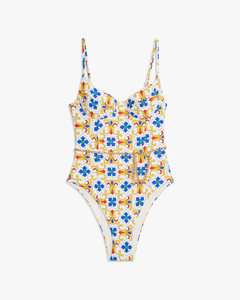 Danielle One Piece | Pearl Multi Tile