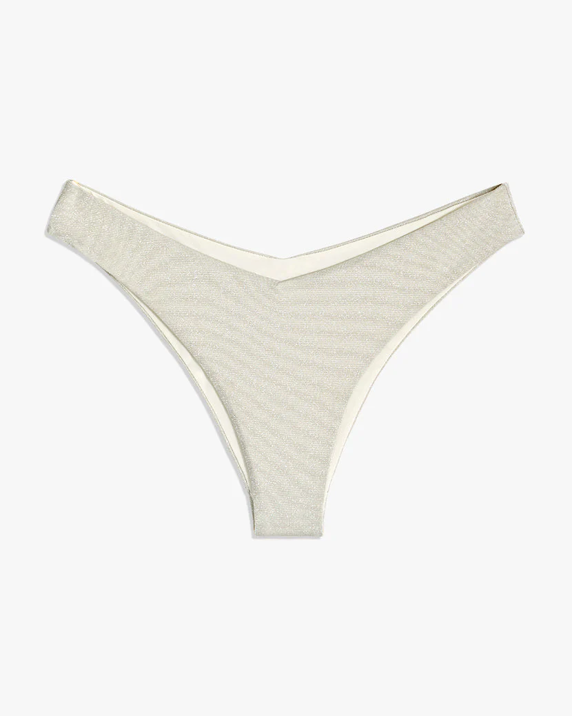 Delilah Glitter Bikini Bottom | Silver - Image 2