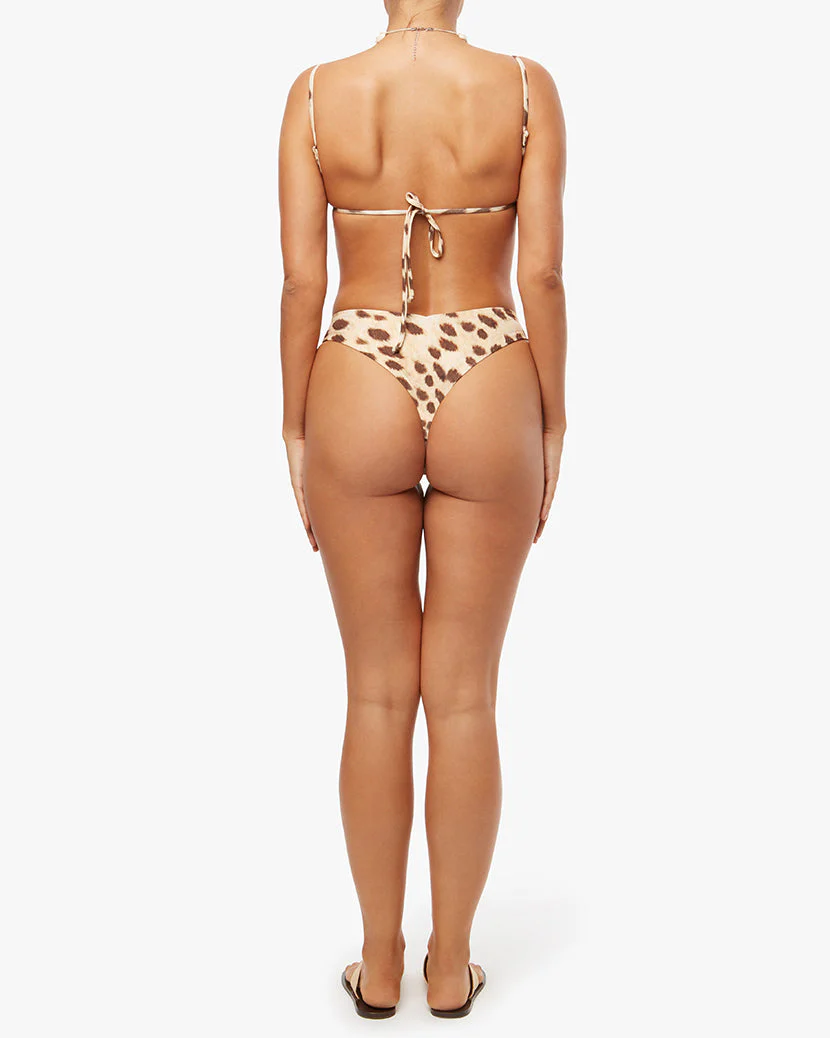 Delilah Leopard Bikini Bottom | Tan - Image 5