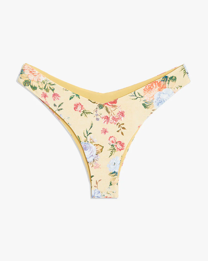 Delilah Vintage Drapes Bikini Bottom | Sand Multi